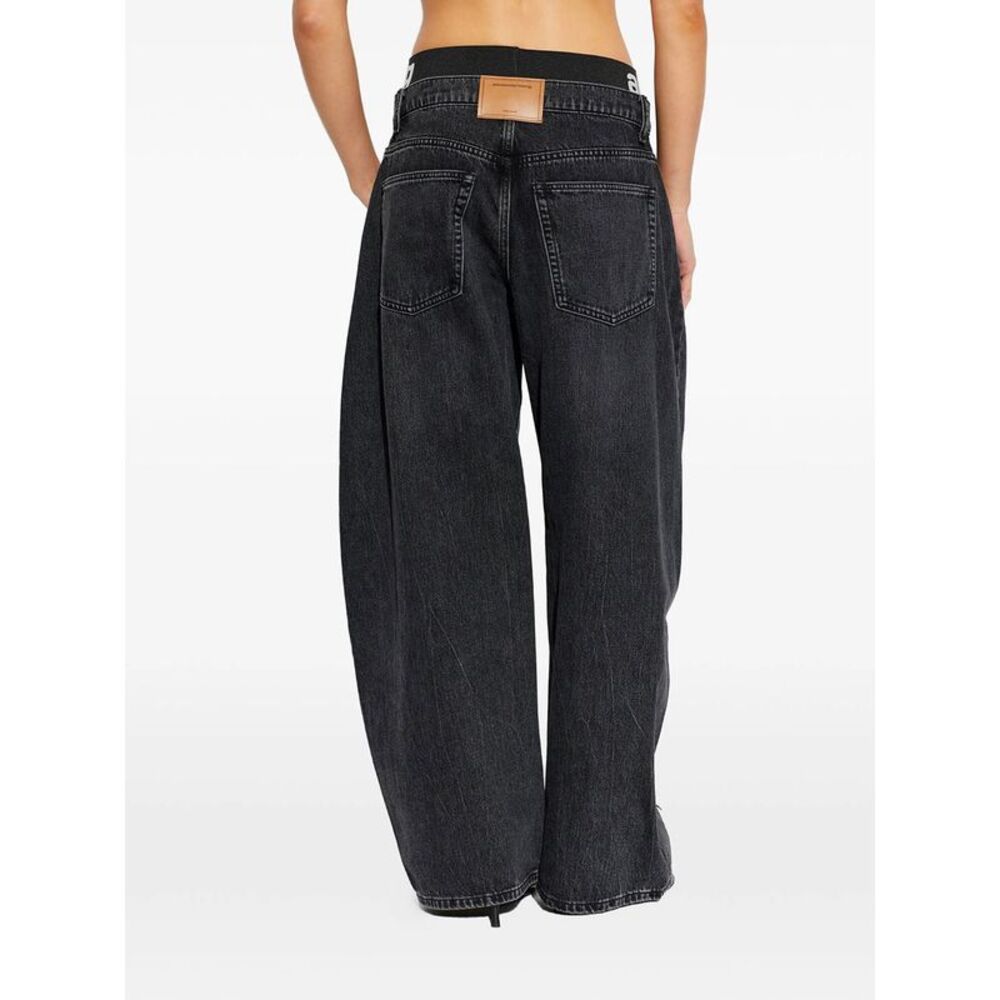 Alexander Wang Women Blow-Up Jeans With Logo Bike Short Waistband - Picture 4 of 5